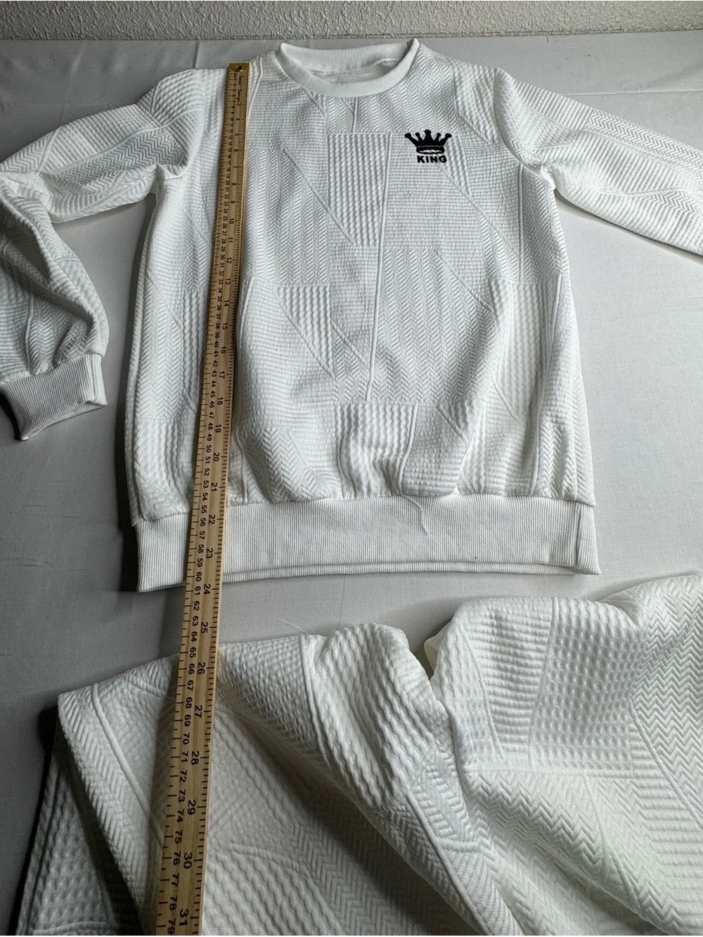 Kids White 'King' One-Piece Set